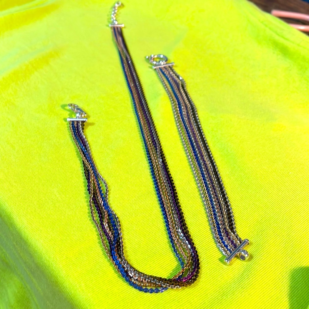 Unique 6 strand necklace and Bracket.